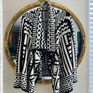 Black and White Knit Sweater Size Medium